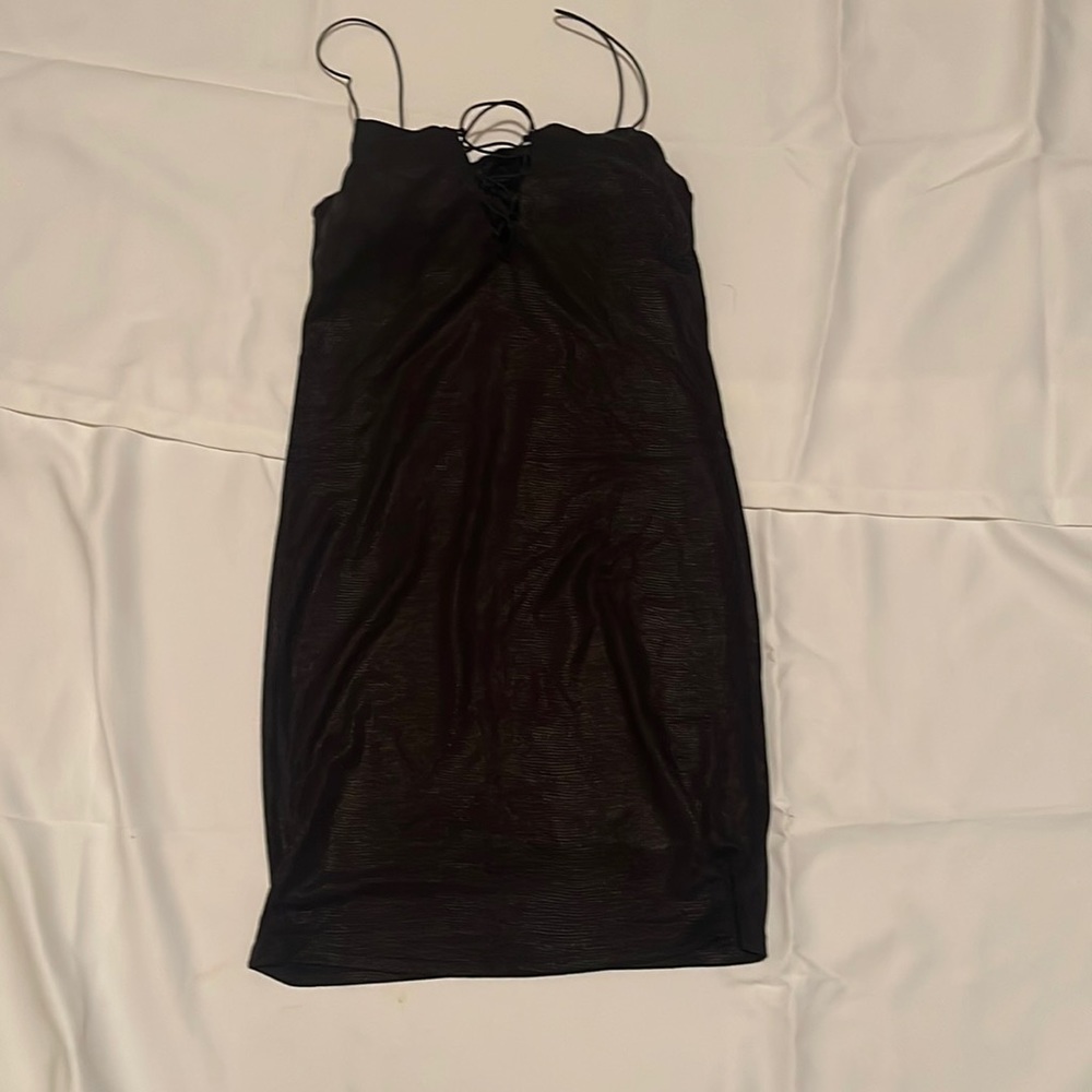 Forever 21 Women’s black mini stretch dress with spaghetti straps size M